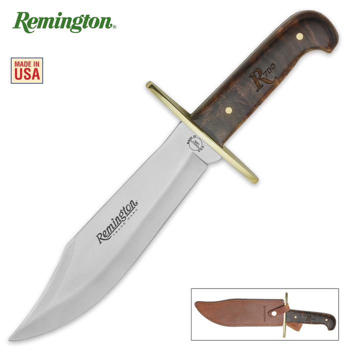 Heritage Line Bowie Knife With Walnut Shotgun Stock Handle And Sheath
