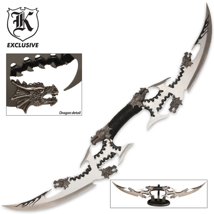 Six Dragon Head Double Blade Sword