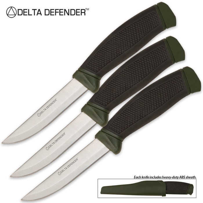 Delta Defender Knife OD Green 3 Pack
