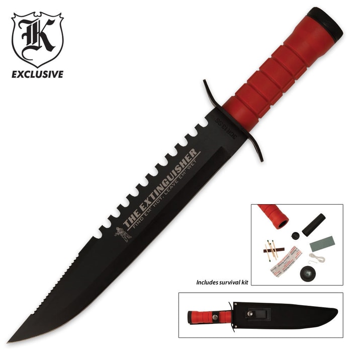 Extinguisher Survival Bowie with Sheath