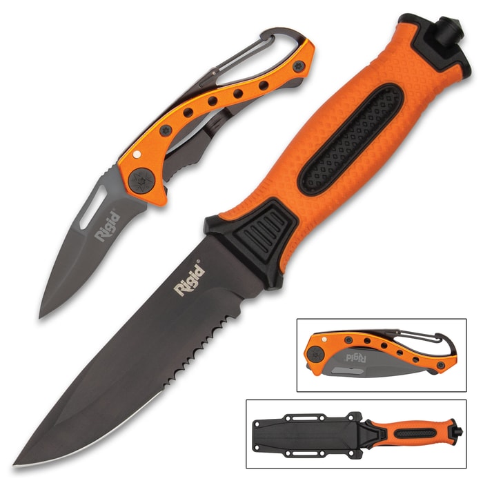 The Rigid Two-Piece Rescue Knife Set
