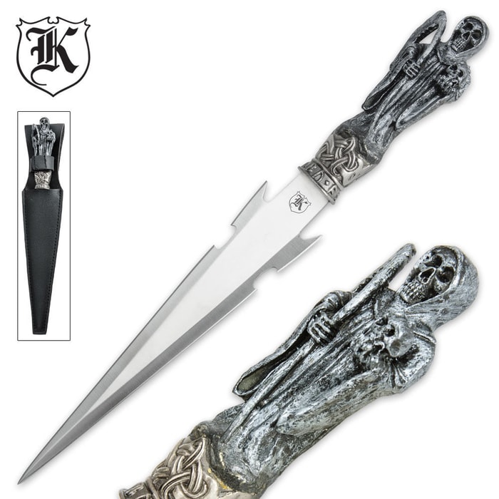 Grim Reaper Fantasy Dagger With Sheath