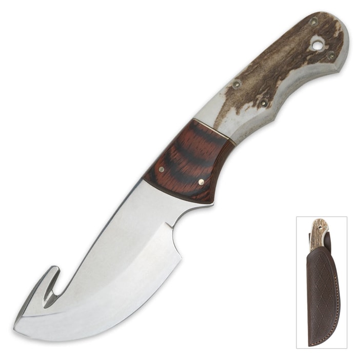 BKD129 Guthook Fixed Blade Knife with Sheath