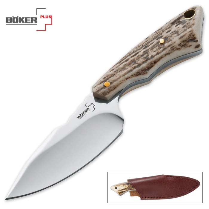Boker Plus Rambler Stag Fixed Blade Knife