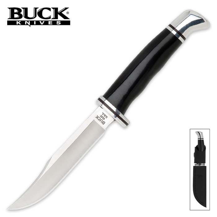Buck Woodsman Black Fixed Blade Knife