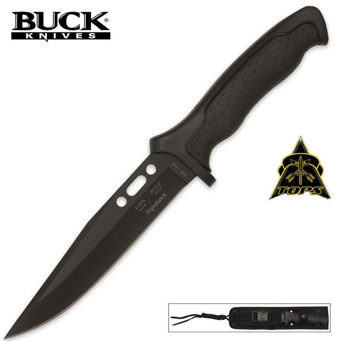 Buck Tops Nighthawk Fixed Blade Knife