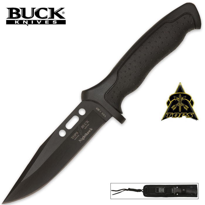 Buck Tops Short Nighthawk Fixed Blade Knife