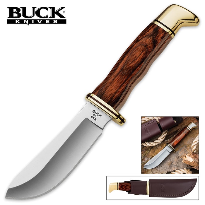 Buck Cocobola Dymondwood Fixed Blade Skinner Knife