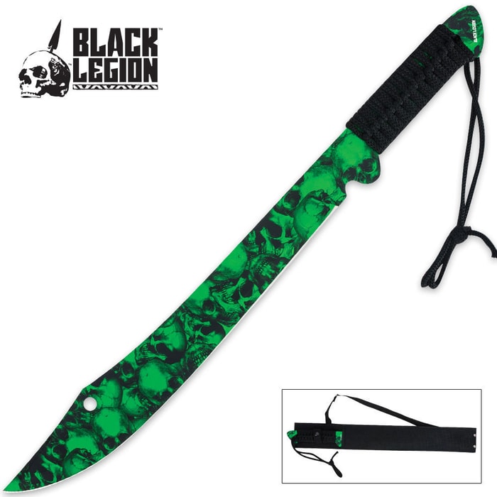 Black Legion Green Skull Mayhem Machete