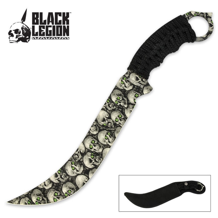 Black Legion Skull Mayhem Ring Fighter Knife
