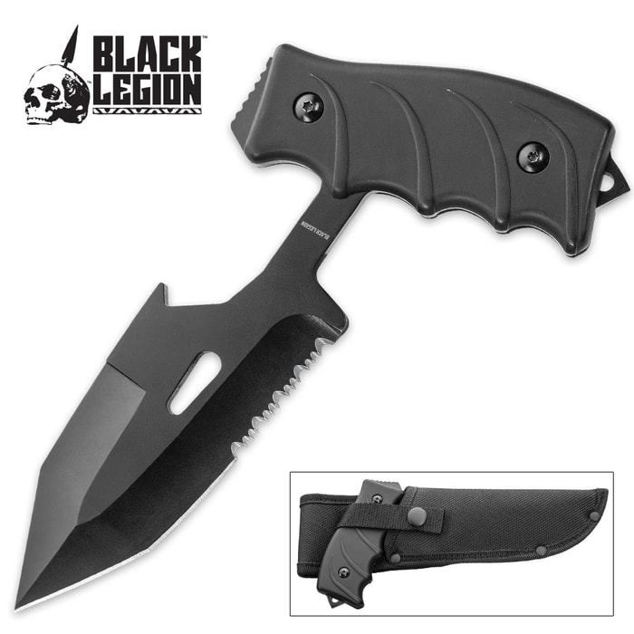 Black Legion Pistol-Style Handle Push Dagger