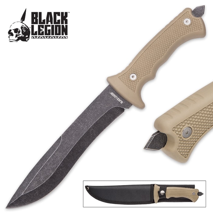 Black Legion Desert Warrior Tan Fixed Blade Knife