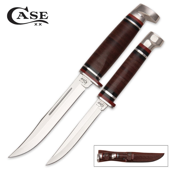 Case Leather Two-Knife Set