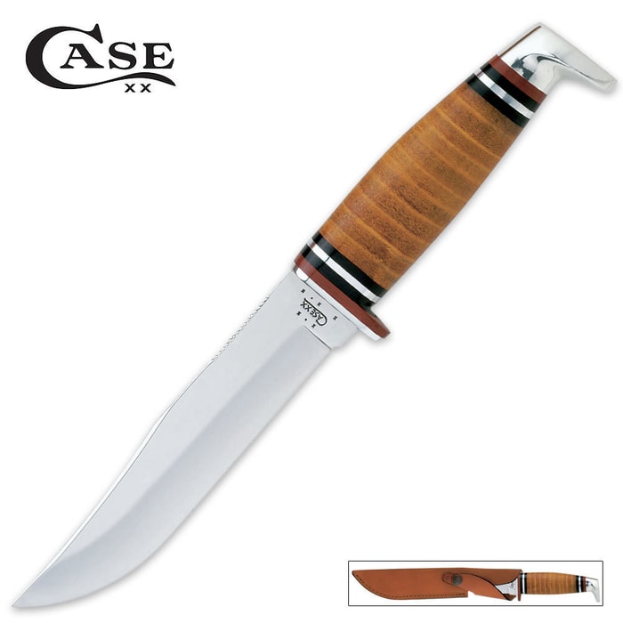 Case Stacked Leather Hunter Knife