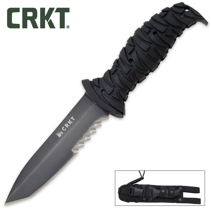 CRKT Ultima Knife with Veff Serrated Blade Black