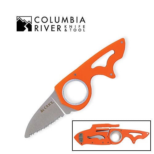 Columbia River Serrated Orange Neckolas Neck Knife