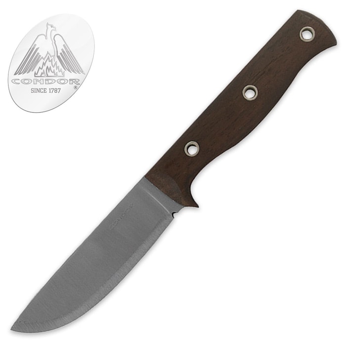 Condor Swamp Romper Fixed Blade Knife With Dark Walnut Handle
