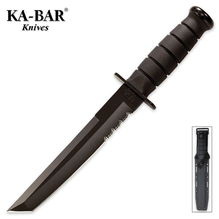 KA-BAR Classic Tanto Knife Black & Sheath