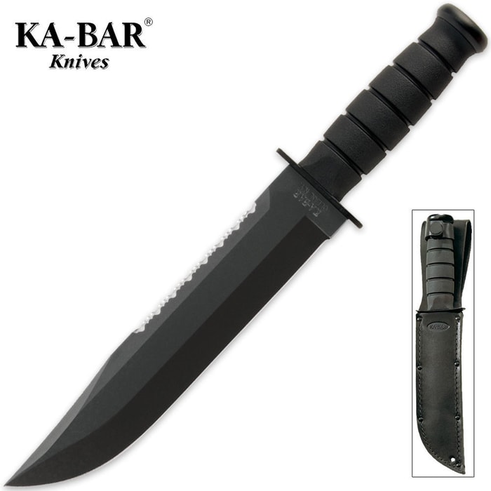 KA-BAR Big Brother Fixed Blade Knife Kraton Handle