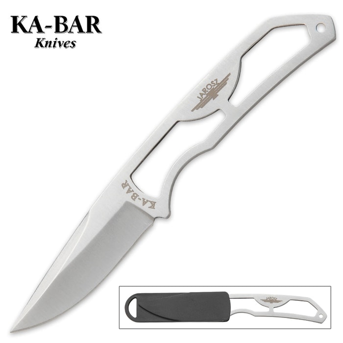 KA-BAR Jesse Jarosz "Rambler" Skeleton Fixed Blade Knife with Friction Lock Sheath