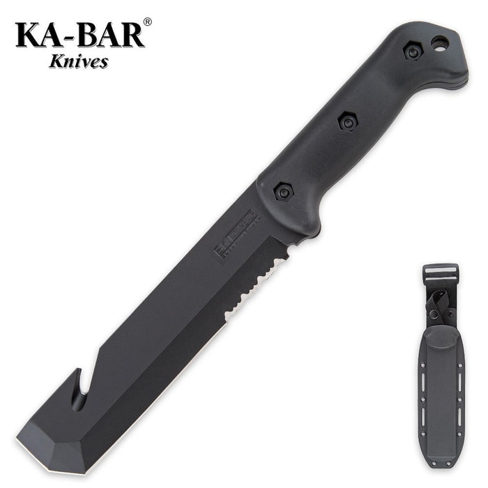 KA-BAR Tac Tool Serrated Knife with Sheath