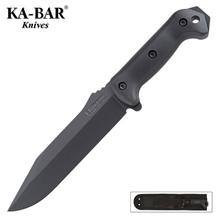 KA-BAR Utility Plain Knife with Sheath