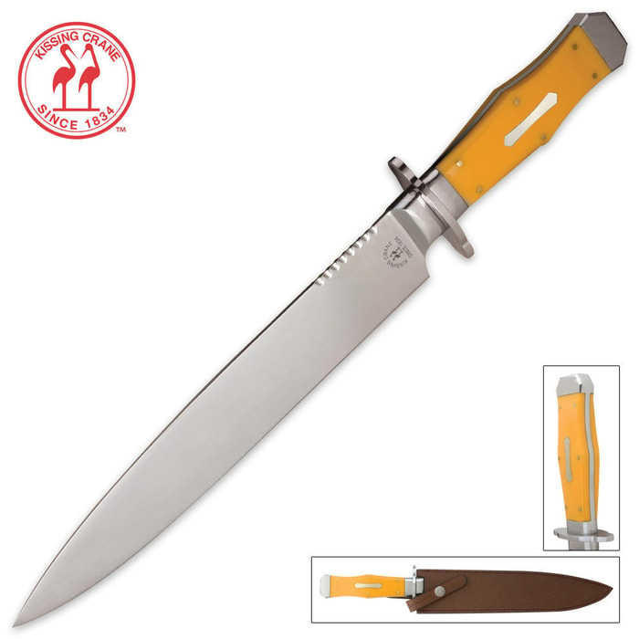 Kissing Crane Yellow Bowie Knife