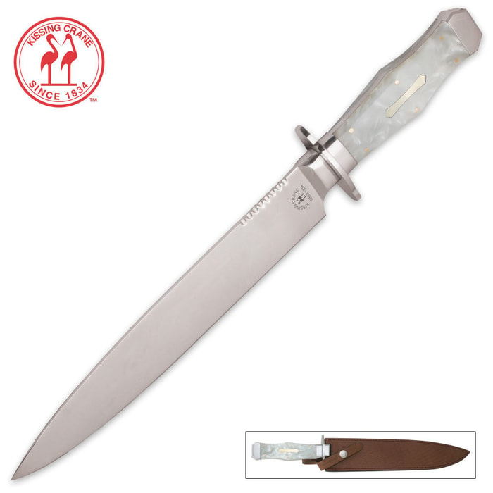 Kissing Crane Pearl Bowie Knife