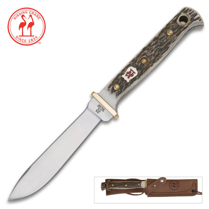 Kissing Crane Stag Hunter Fixed Blade Knife