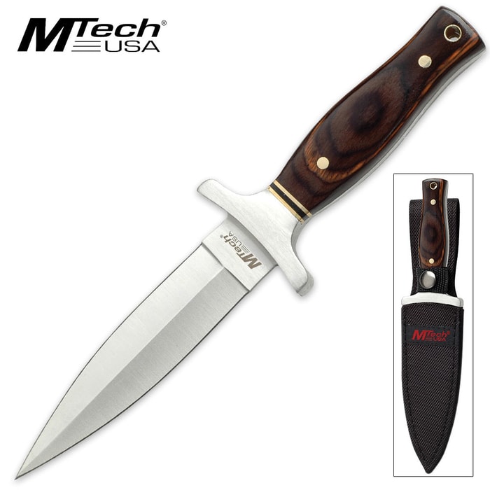 MTech Boot Knife With Pakkawood Handle - 9”