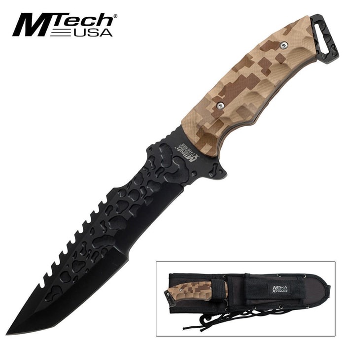 MTech Xtreme Fixed Blade Tactical Knife Digital Desert Camo