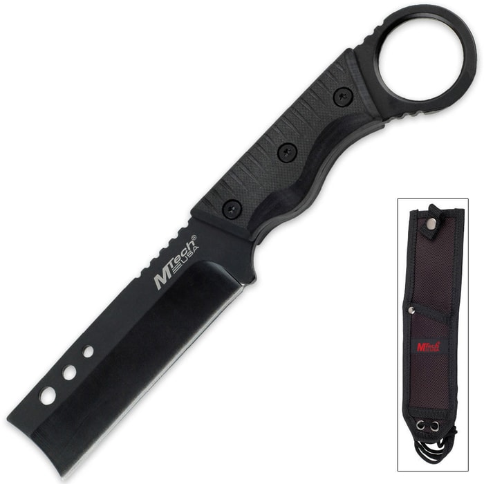 Multifunctional Combat Fixed Blade Straight Knife With Sheath