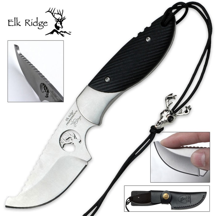 Elk Ridge Professional Fixed Blade Drop Point Skinning Knife