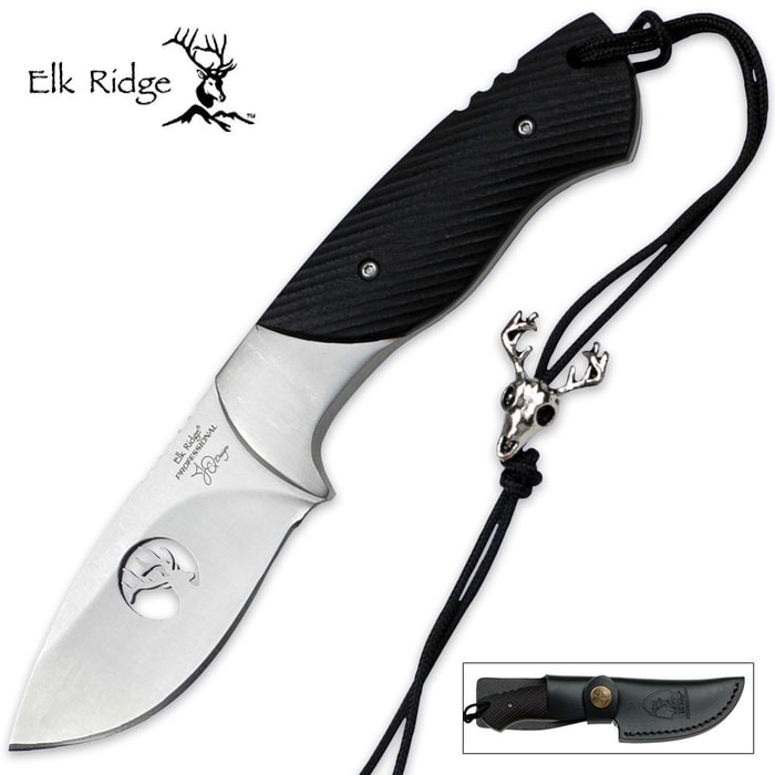 Elk Ridge Professional Drop Point Fixed Blade Knife With Sheath