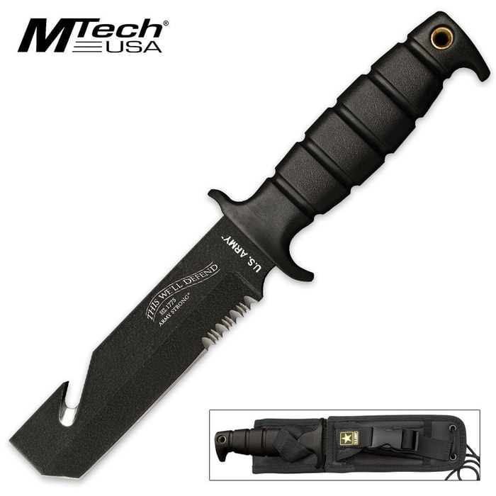 U.S. Army Hardcore Fixed Blade Knife With Sheath
