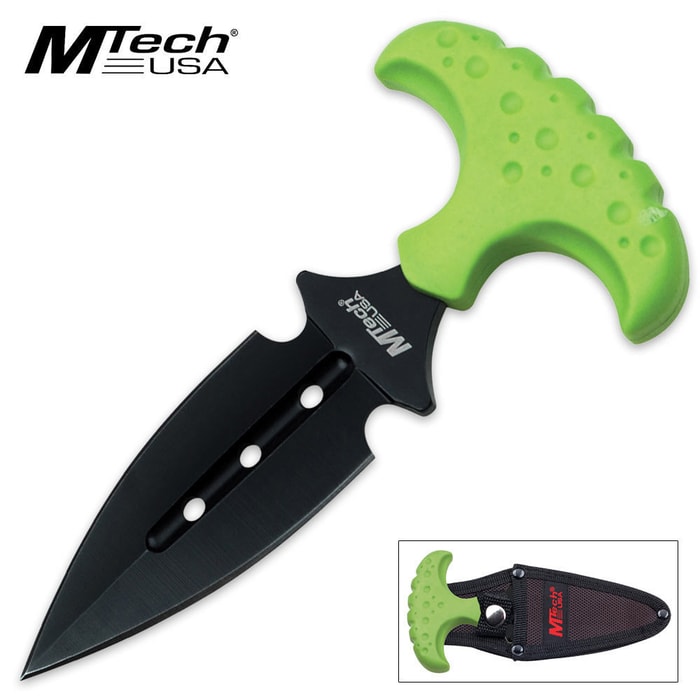 MTech Ballistic Push Dagger Black And Green