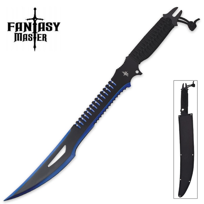 Fantasy Master Black-and-Blue Satin Fantasy Blade w/ Nylon Sheath