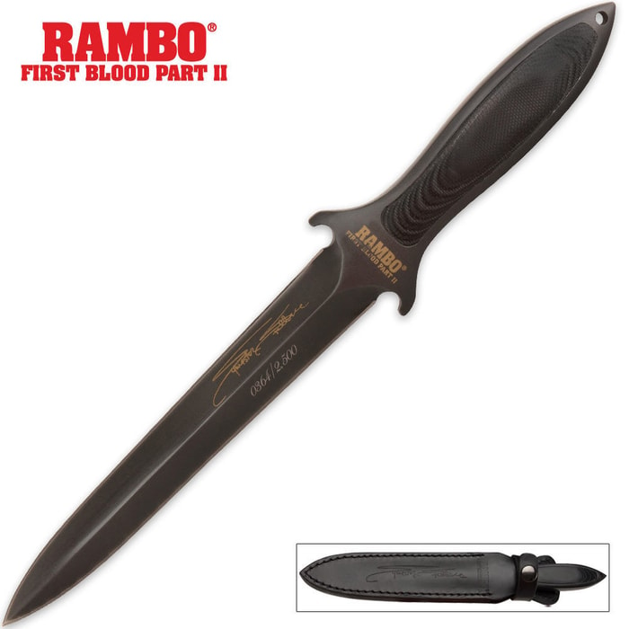 Rambo First Blood Part II Fixed with Black Leather Sheath