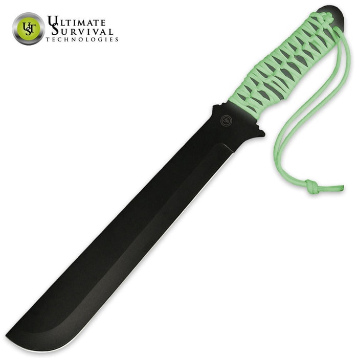 Full Tang ParaChete Glo Machete With Glow In The Dark Cord Wrapped Handle