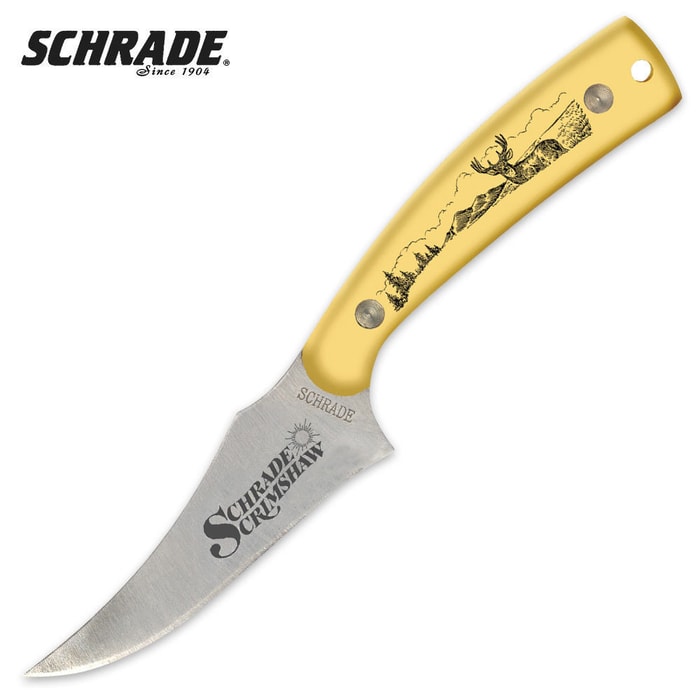 Schrade 152OTYD Yellow Sharpfinger Knife