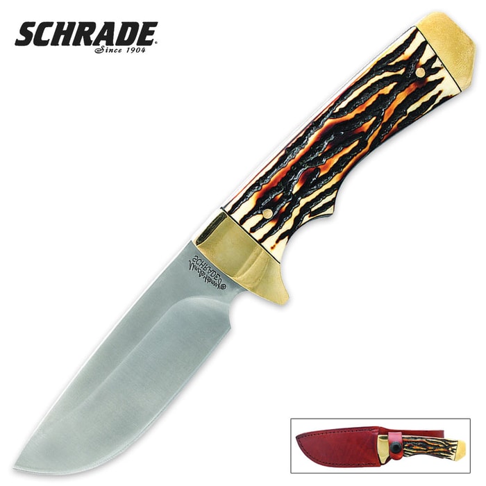 Schrade Uncle Henry Elk Hunter Drop Point Fixed Blade Knife