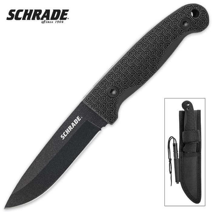 Schrade Frontier Fixed Blade Knife - 1095 Carbon - Full-Tang