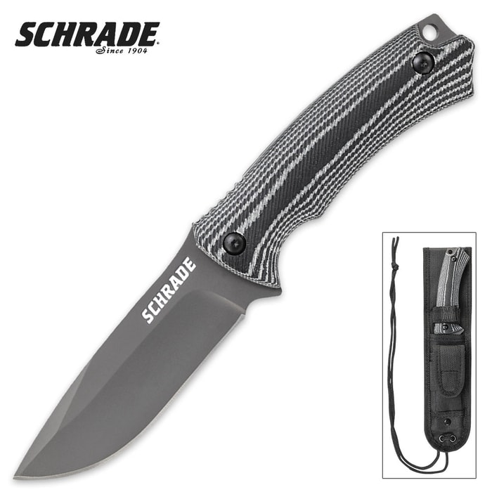 Schrade Picked Micarta Full Tang Fixed Blade Knife