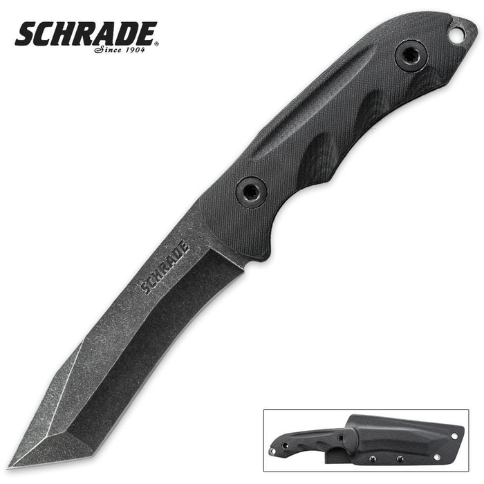 Schrade Fixed Blade Recurve Tanto Knife
