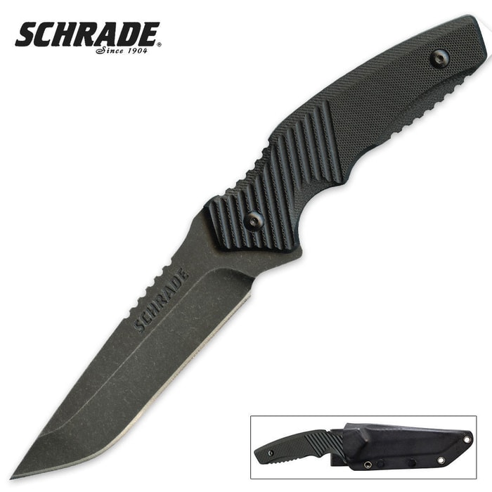 Schrade G-10 Stonewash Tanto Fixed Blade Knife