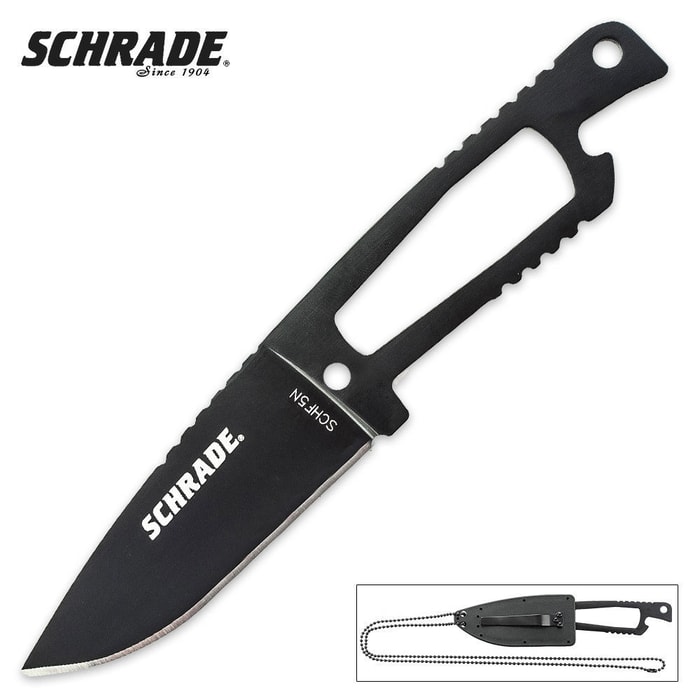 Schrade Drop Point Neck Knife
