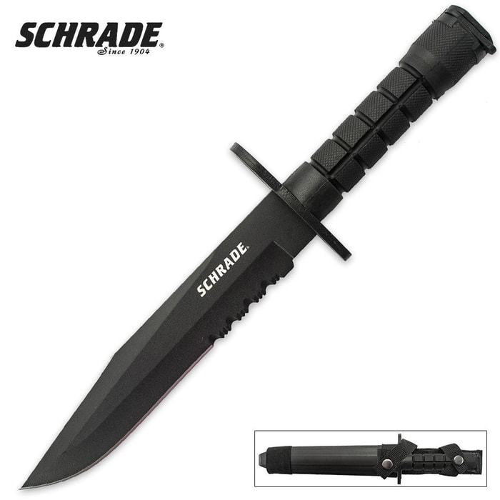 Schrade Extreme Survival M-9 Bayonet Knife Black