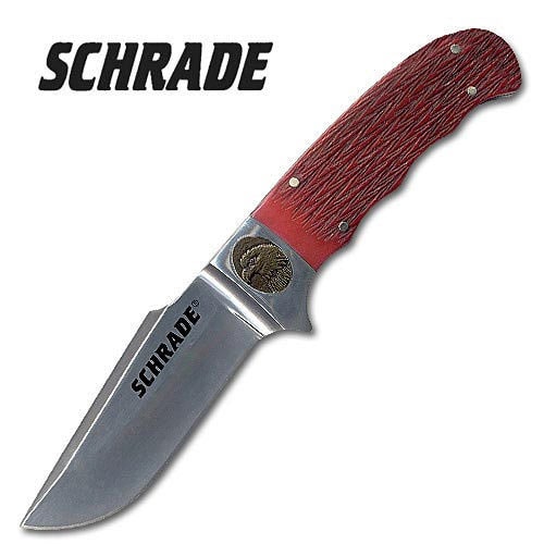 Schrade Eagel Red Pick Bone Fixed Blade Knife