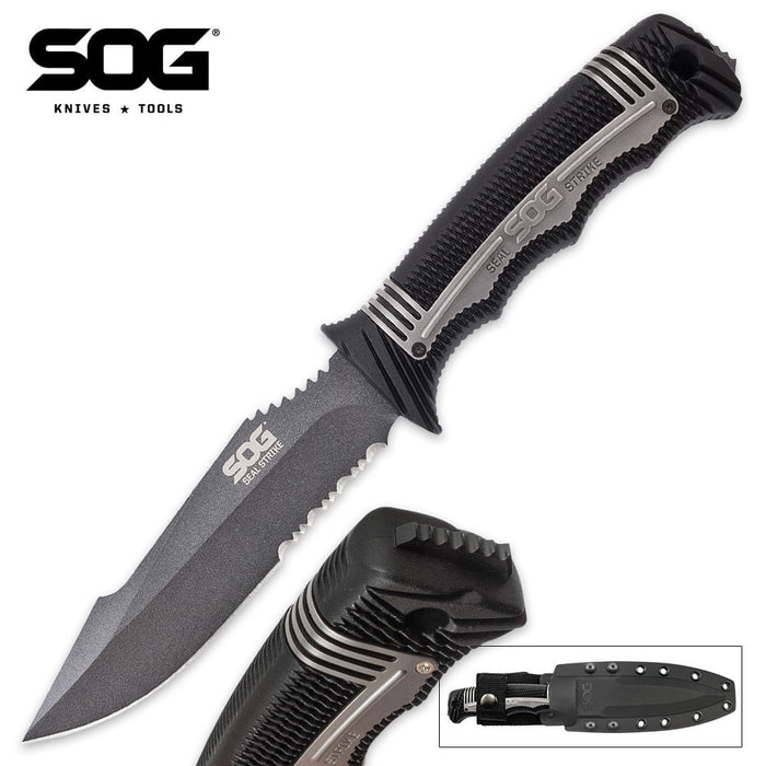 SOG SEAL Strike Partially Serrated Fixed Blade Knife