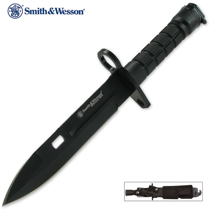 Smith & Wesson Special Ops Bayonet Knife Black Spear Point